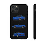 Blue MX-5 Roadster Phone Case Tough JDM Convertible Multi View Print