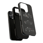 Black Silverado Classic Pickup Tough Phone Case for Chevy Truck Fans