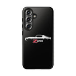 1970 Camaro Z28 White Silhouette Tough Phone Case Cover Gift