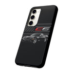 Black C6 Phone Case American Sports Car Tough Cover Gift