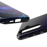 Retro Neon Mountains Phone Case | Vaporwave Galaxy Landscape