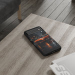 Orange Datsun 240Z on Rainy City Street phone case | Tough Cases