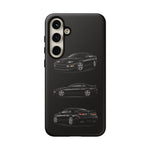 Black 300ZX Sports Car Tough Phone Case - Multi View