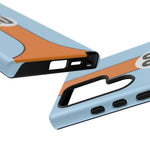 Blue Orange 20 Retro Endurance Racing Stripe Tough Phone Case Cover
