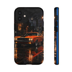 Challenger RT Phone Case, Rainy City Night Muscle Car Tough Cover