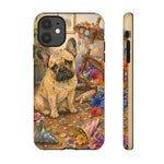 Guilty French Bulldog Phone Case, Confetti Watercolor Cover