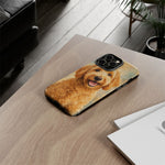 Goldendoodle Fluffy Curls Portrait Art Tough Phone Case