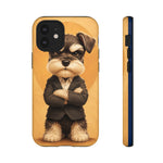Schnauzer Mustache Boss Phone Case Funny Dog Lover Gift