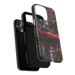 Red FD RX-7 Blossom Alley Tough Phone Case - Rain-Slicked Night