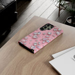 Pink Rhinestone Diamond Pattern Phone Case | Sparkle Gem Print