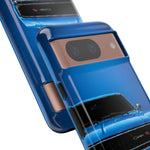 Muscle Car Phone Case Blue 68 Charger RT, Retro Tough Cover for Men