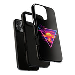 Synthwave Sunset Triangle Phone Case Retro Vaporwave Case