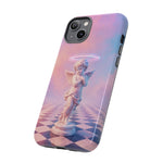 Praying Cherub Statue halo Vaporwave Aesthetic phone case