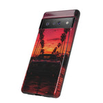 Black Gold Trans Am Sunset Tough Phone Case - Palm Boulevard Art