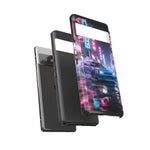 Skyline GT-R Tokyo Rain JDM Night Art Tough Phone Case