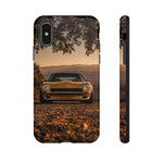 240Z Phone Case, Gold Classic JDM Sports Car Golden Hour Dusk Cover