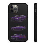 Purple R33 Skyline GTR JDM Sports Car Phone Case Tough Multi View
