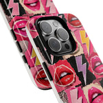Pop Art Lips and Lightning Bolt Phone Case