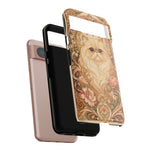 Persian Cat Floral Art Nouveau Tough Phone Case