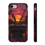 1969 Charger Sunset Tough Phone Case - Palm Silhouette Poster