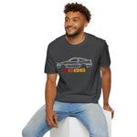 1986 AE86 Trueno Outline Silhouette JDM Classic Car T-Shirt Line Art Emblem Fan Gift