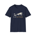 C-47 Skytrain Minimalist silhouette Aviation T-Shirt for Pilots and Airplane Enthusiasts