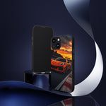 Orange C8 Z06 Flat Plane V8 Speed Art Tough Phone Case