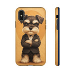 Schnauzer Mustache Boss Phone Case Funny Dog Lover Gift
