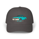 1968 Chevy C10 Dad Hat Classic Truck Cap Adjustable Strap Teal Short Bed
