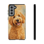Goldendoodle Fluffy Curls Portrait Art Tough Phone Case