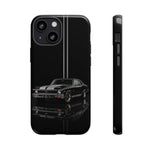 Nova SS Phone Case, Black 68 Muscle Car Silver Stripe Studio Cover