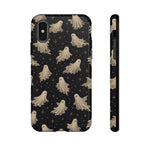 Vintage Ghost Pattern phone case | Halloween spooky stars design