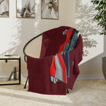 1957 Bel Air Five Color Side Profile Microfiber Throw Blanket Classic Car Gift