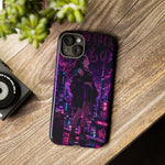 Anime Girl Neon City Tough Phone Case Cover Gift