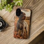 German Wirehaired Pointer Autumn Art Tough Phone Case