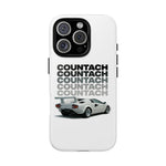 White Countach Retro Tough Phone Case Cover Gift Art