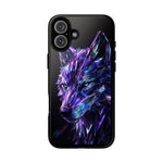 Holographic Wolf Phone Case, Fractured Prism Iridescent Cover