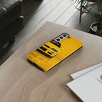 Yellow Skyline Phone Case, R34 GTR 90s JDM Legend Tough Cover for Men Gift