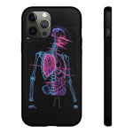 Neon Anatomical Skeleton Phone Case | Internal Displacement Art
