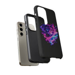 Galaxy Cat Cosmic Swirl Vaporwave Phone Case Mystical Tough Case