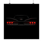 1960 Chevy Impala Poster Classic Muscle Car Rear View Wall Art Print Vintage