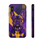 French Bulldog Pop-Art Portrait Tough Phone Case - Purple Gold