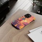 Retro Runner Sunset phone case | 80s Vaporwave jogging design