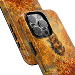 Yorkshire Terrier Jumping in Autumn Leaves Tough Case | Fall Dog Phone Cover