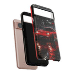 RX7 Phone Case Red, Night Drift JDM Sports Car Tough Cover, Gift