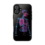 Neon Anatomical Skeleton Phone Case | Internal Displacement Art