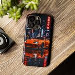 Orange Supra Phone Case, Neon City Night JDM Sports Car Tough Cover