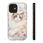 Ragdoll Cat Blue Eyes Soft Watercolor Art Tough Phone Case
