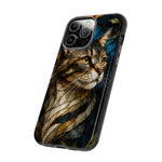 Stained Glass Cat Phone Case, Lead Line Art Cover, Gift