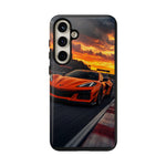Orange C8 Z06 Flat Plane V8 Speed Art Tough Phone Case